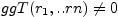 $ ggT(r_{1},..r{n}) \neq 0$