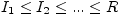 $ I_{1}\leq
I_{2}\leq...\leq R$