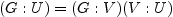 $\displaystyle (G:U)=(G:V)(V:U)$