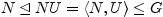 $ N\unlhd NU=\langle N,U\rangle \leq G$