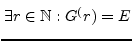 $ \exists r\in \mathbb{N}:G^(r)=E$